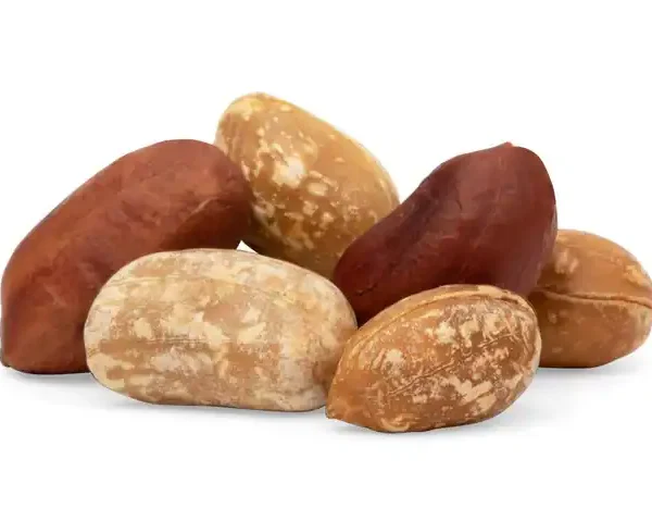 Organic Dry Roasted Unsalted Peanuts No Shell in a wooden bowl with a crunchy roasted texture